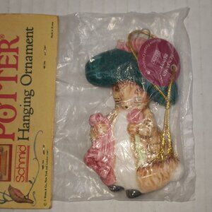 Schmid Beatrix Potter Hanging Ornament Benjamin Bunny